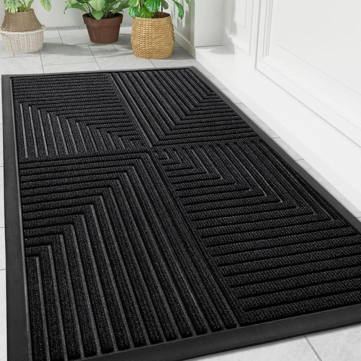 Outdoor Doormat with Non-Slip Backing and Dirt-Trapping Function