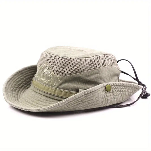 Outdoor Sun Hat with UV Protection - Adjustable Straps
