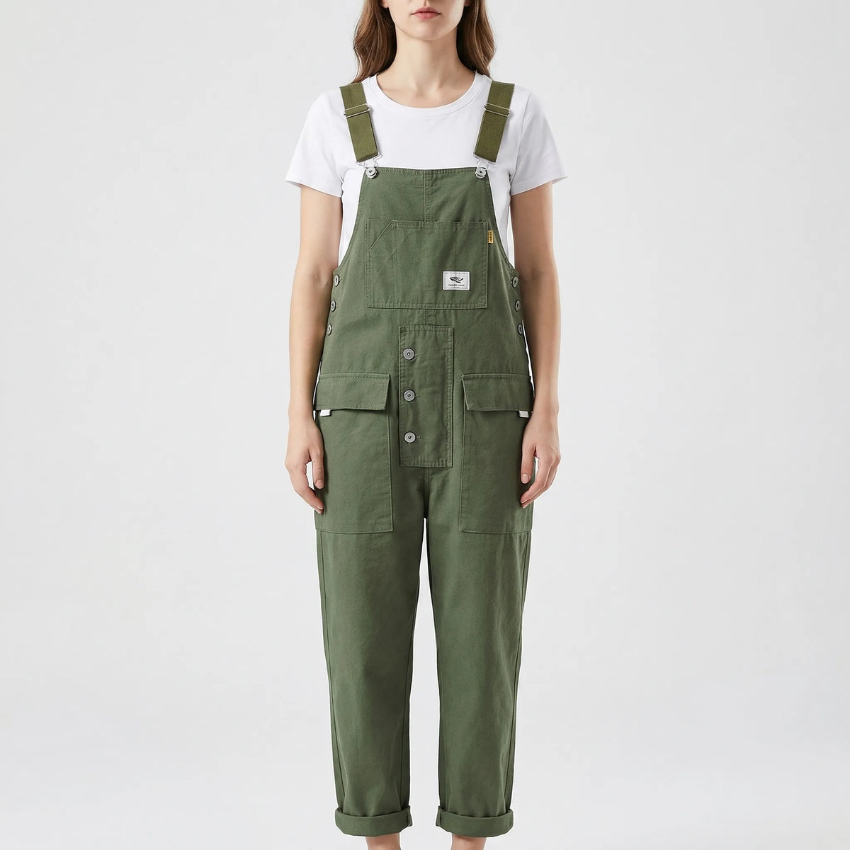 Overalls with Chest Pocket - Amber