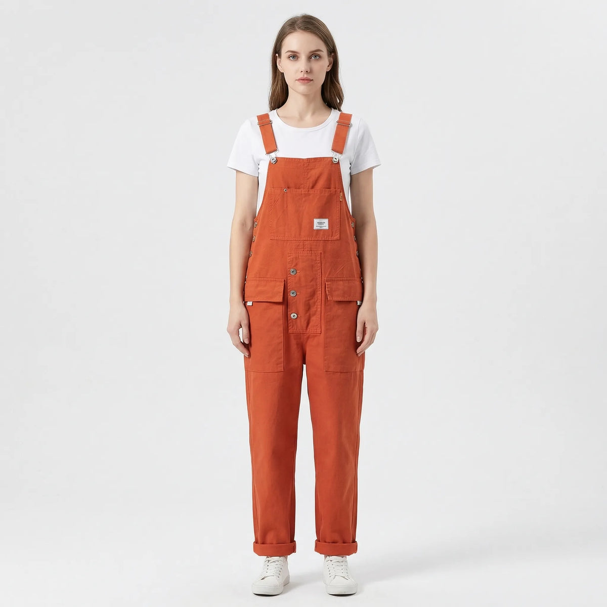 Overalls with Chest Pocket - Amber