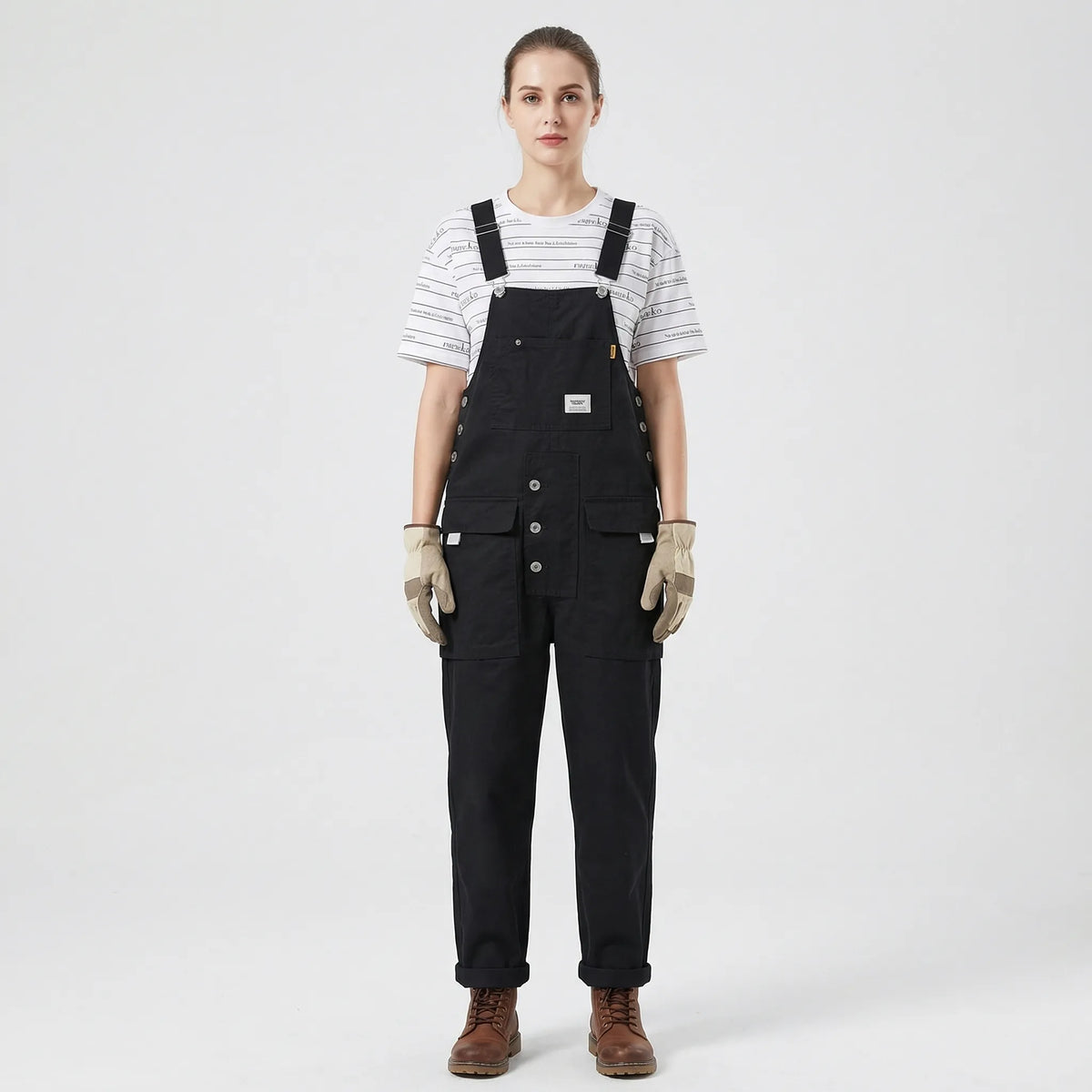 Overalls with Chest Pocket - Amber