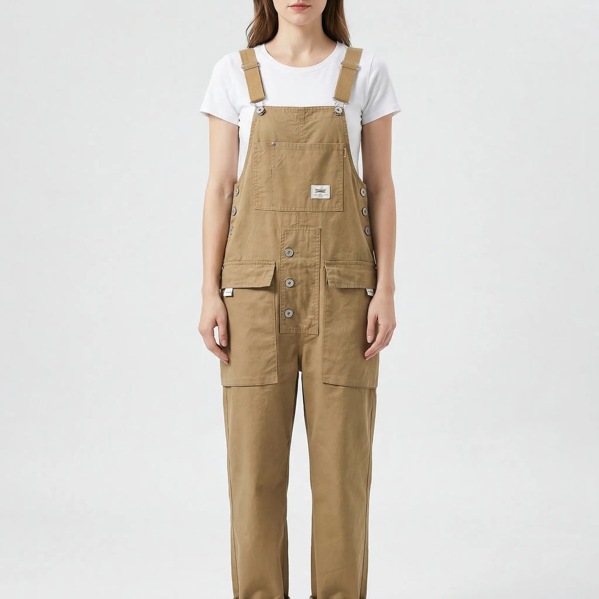 Overalls with Chest Pocket - Amber