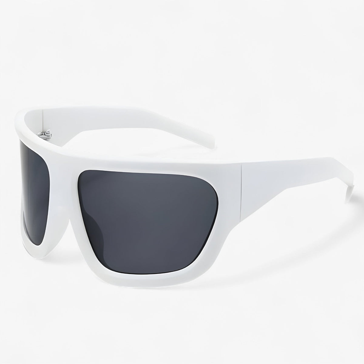Oversized Steampunk Sport Sunglasses with Curved Design