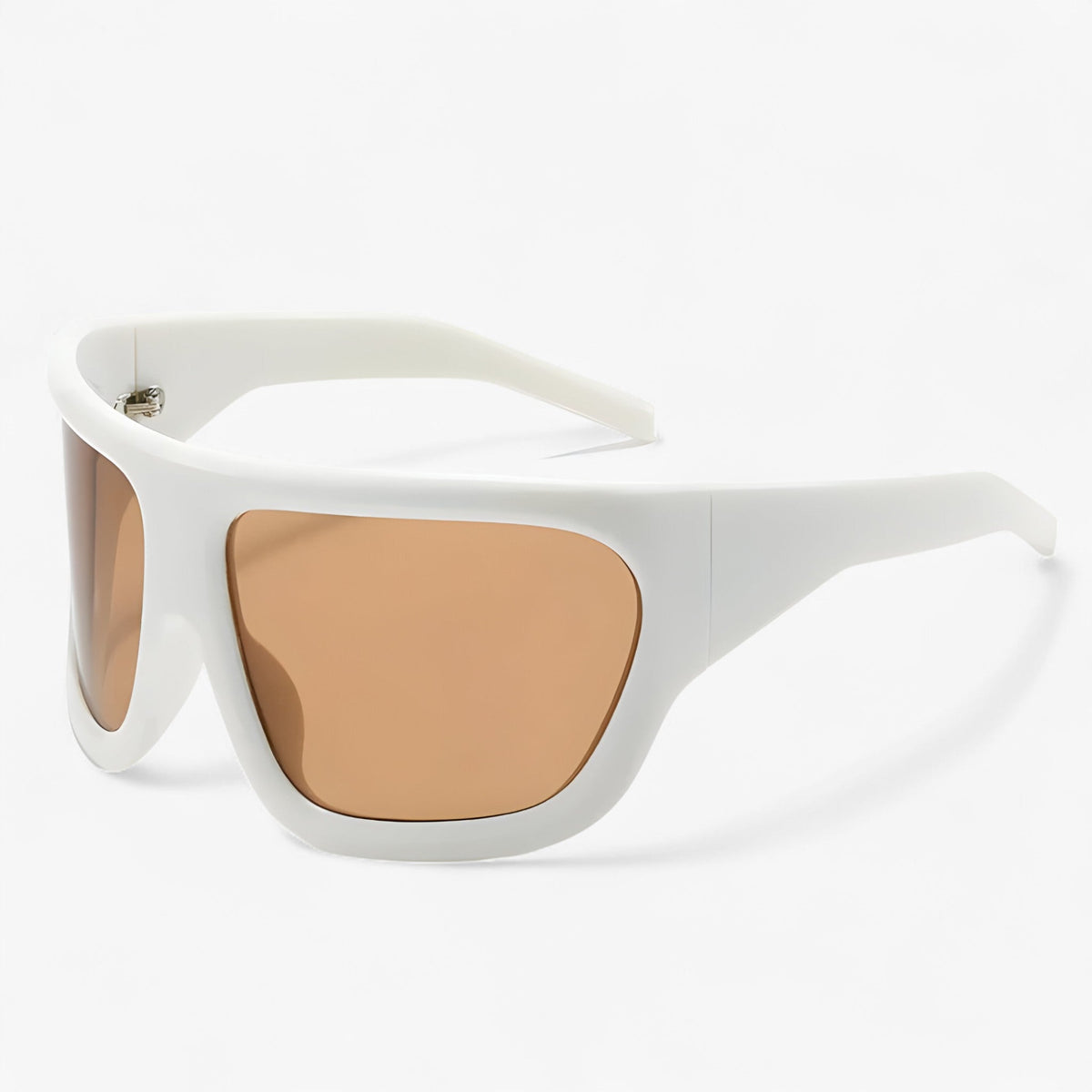 Oversized Steampunk Sport Sunglasses with Curved Design