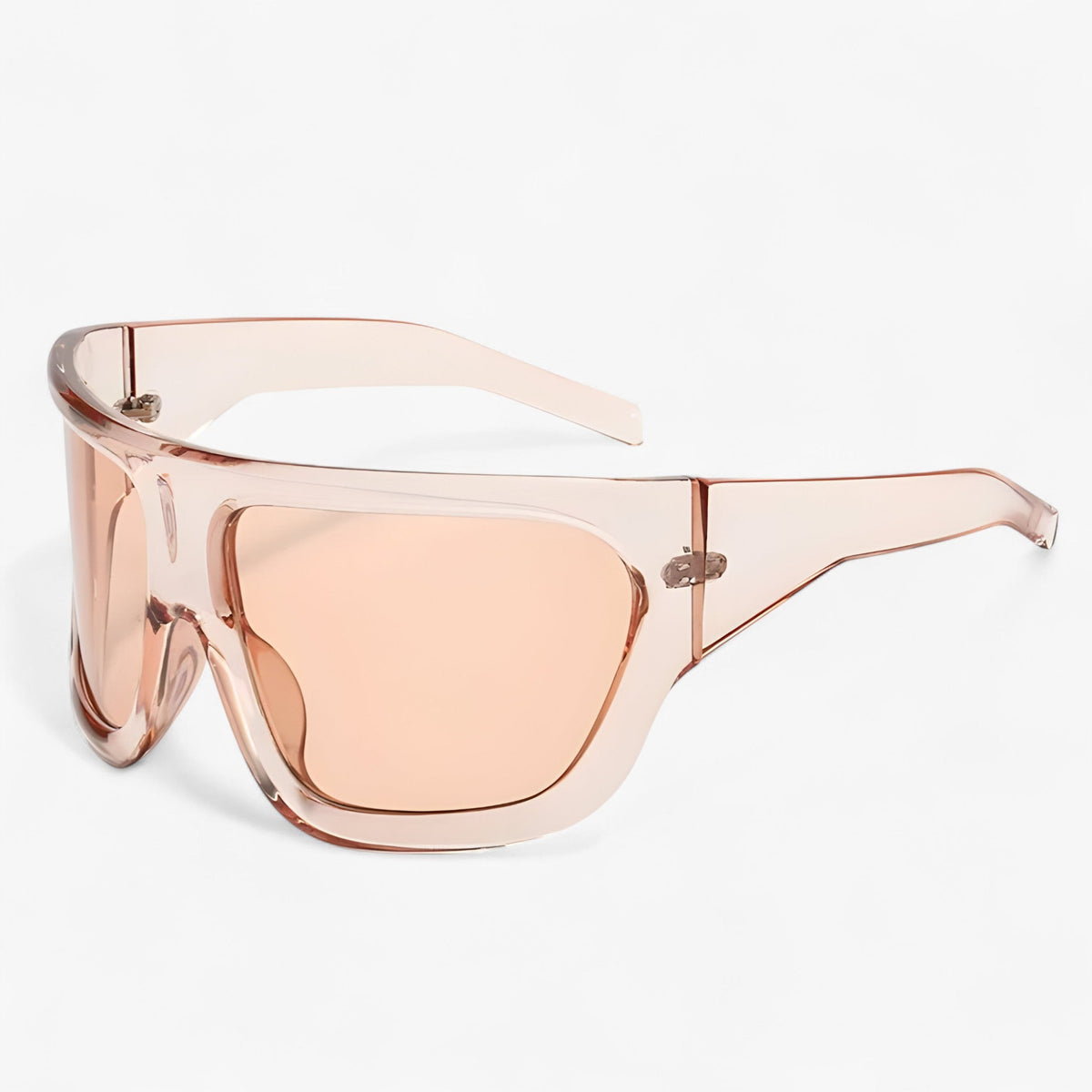 Oversized Steampunk Sport Sunglasses with Curved Design