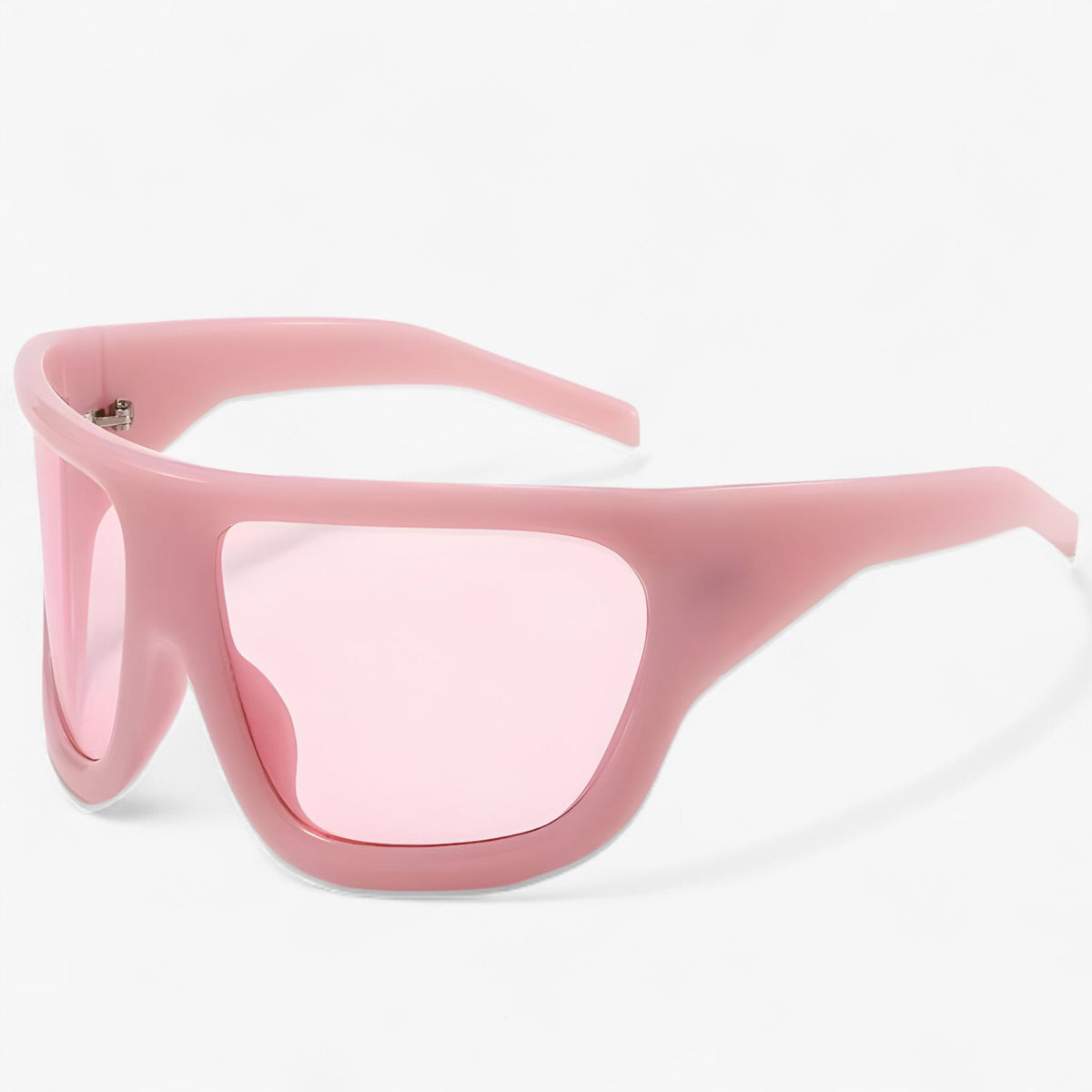 Oversized Steampunk Sport Sunglasses with Curved Design