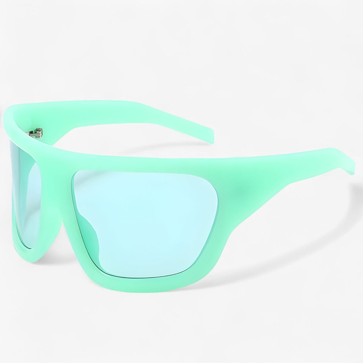 Oversized Steampunk Sport Sunglasses with Curved Design