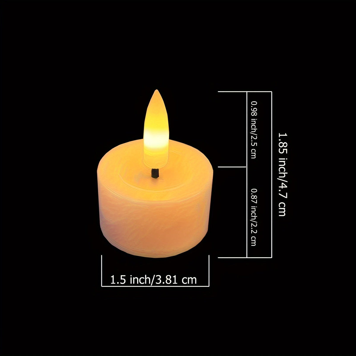 Pack of 6 LED Tealights with Remote Control – Romantic Flickering Candles for Valentine's Day