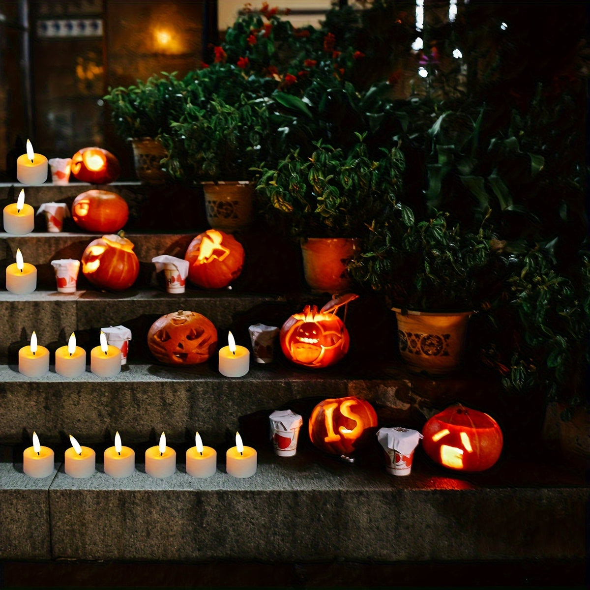 Pack of 6 LED Tealights with Remote Control – Romantic Flickering Candles for Valentine's Day