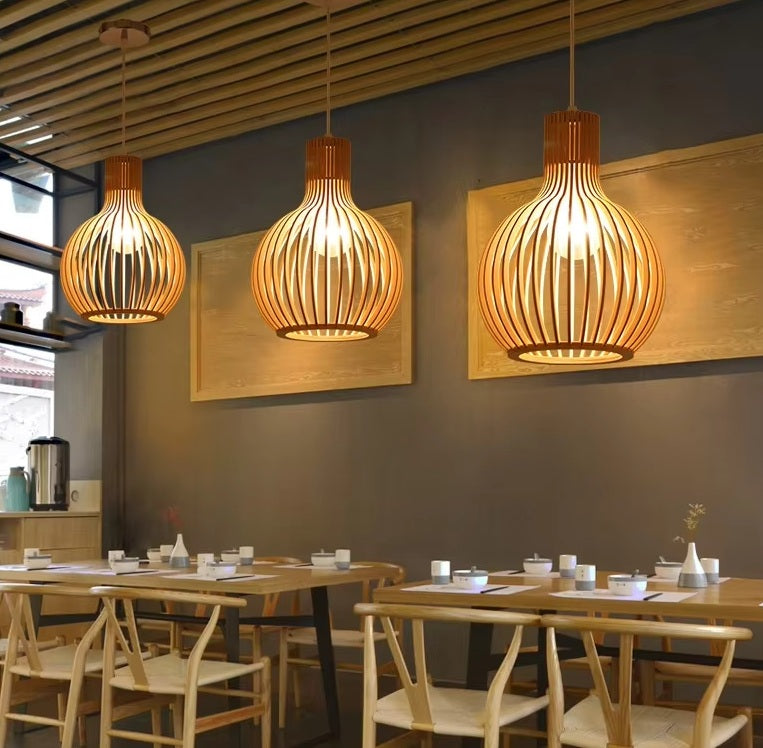 Pendant Light – Organic Wooden Design for Warm Interiors