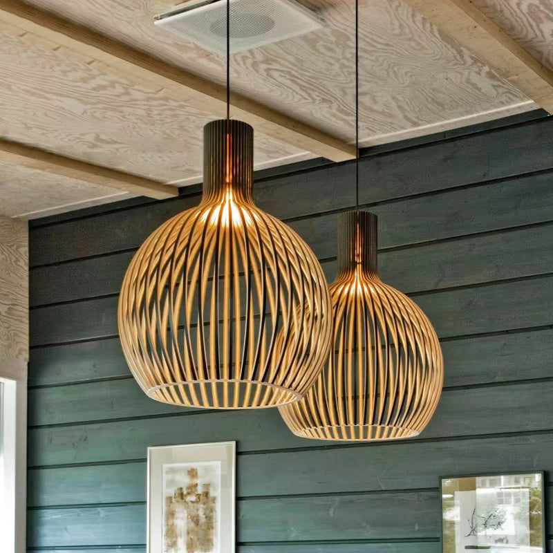 Pendant Light – Organic Wooden Design for Warm Interiors