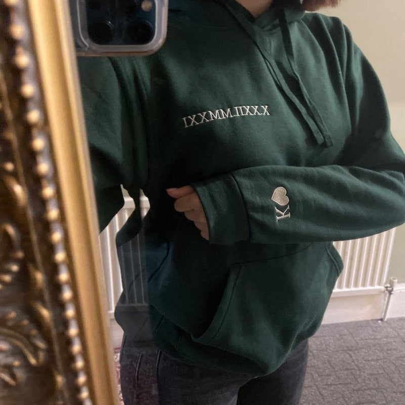Personalised Couples Clothing with Roman Numeral Date