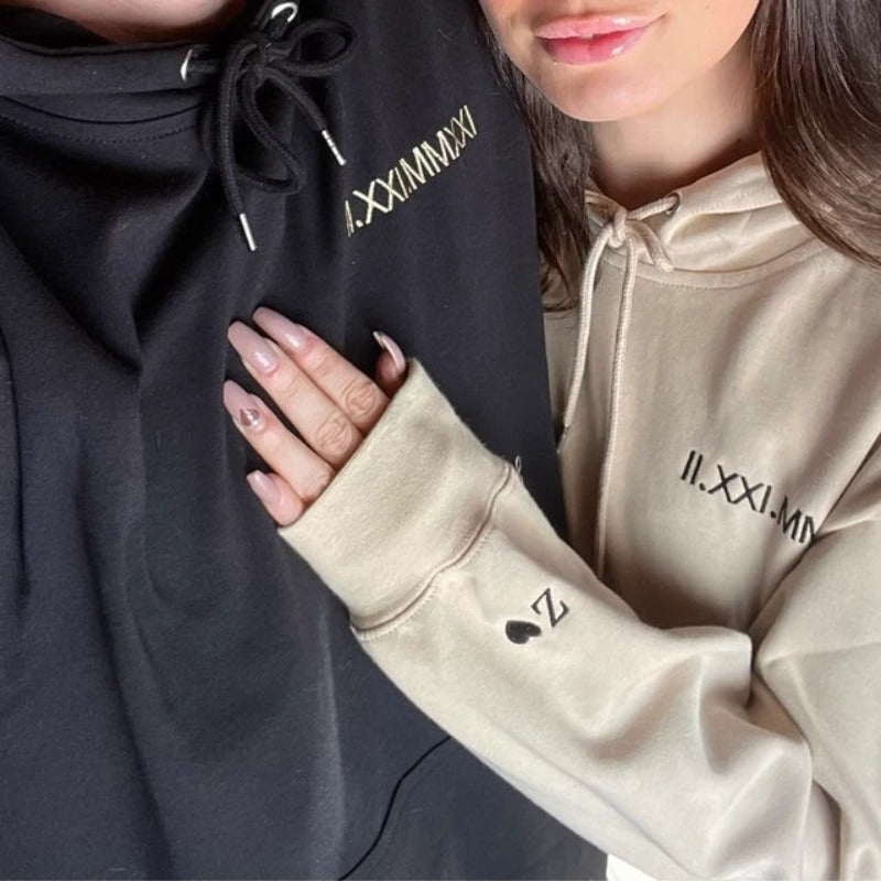 Personalised Couples Clothing with Roman Numeral Date