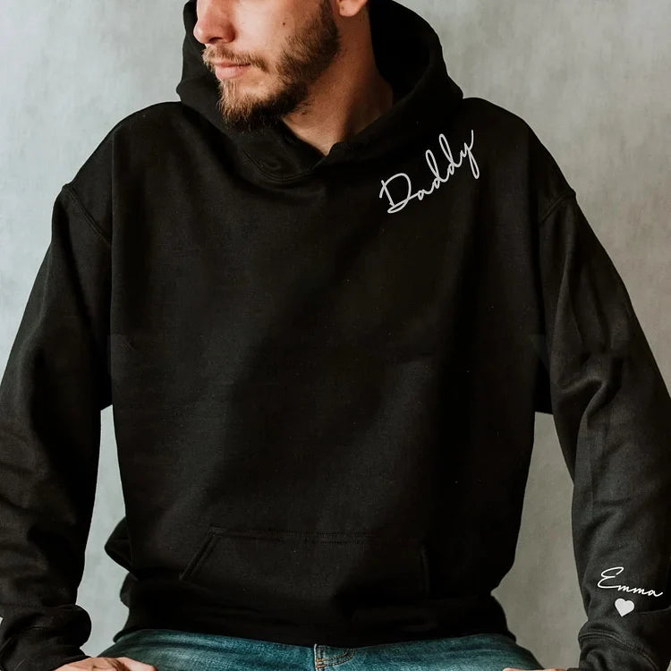 Personalised Sweatshirt with Names on the Sleeve