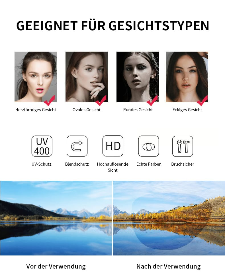 Photochromic Bifocal Glasses with Stylish Adaptive Lenses
