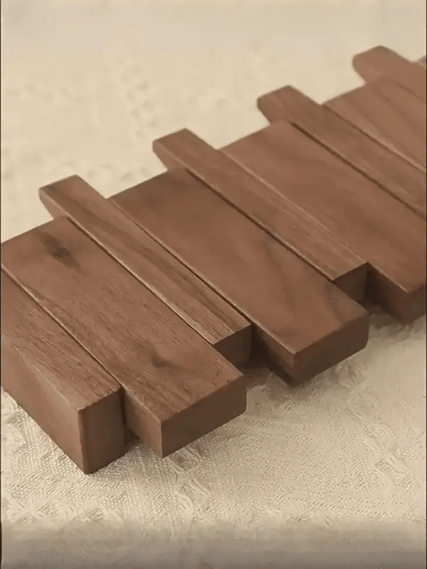Piano-Style Wooden Coat Rack - Elegant Design, Durable Wood