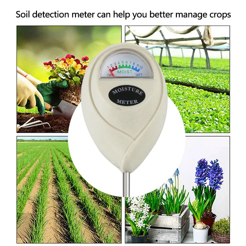 Plant Soil Moisture Meter with Instant-Read 1–10 Scale, Battery-Free
