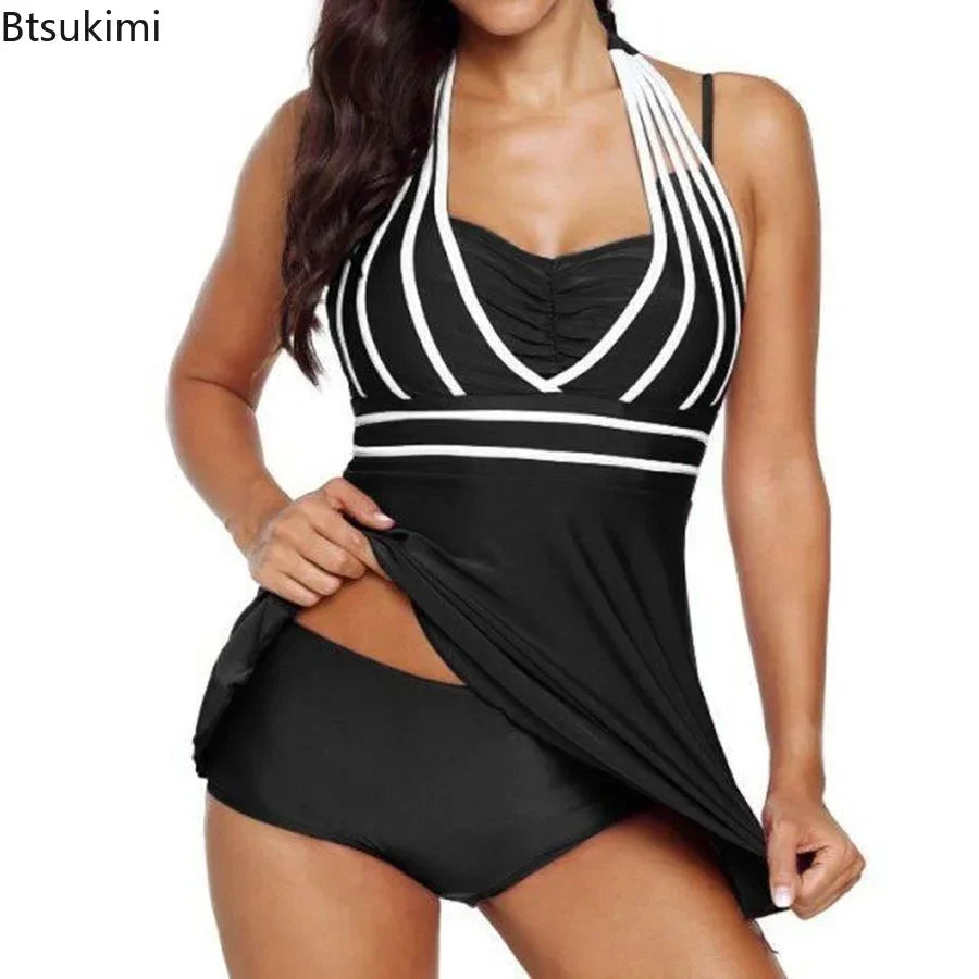 Plus Size Swimdress with Built-in Shorts