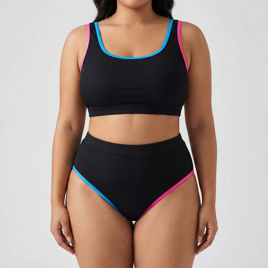 Plus Size Two-Piece Tie-Dye Bikini