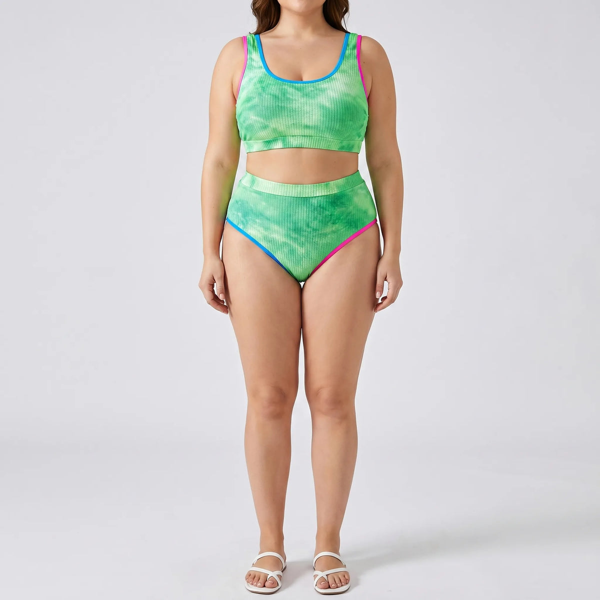Plus Size Two-Piece Tie-Dye Bikini