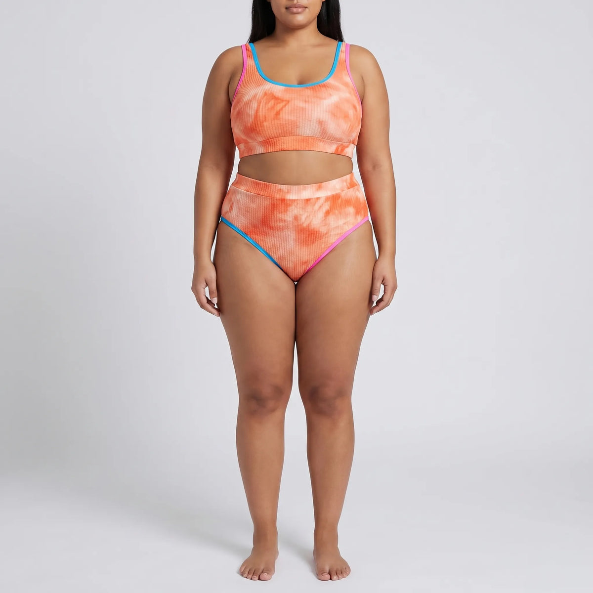 Plus Size Two-Piece Tie-Dye Bikini