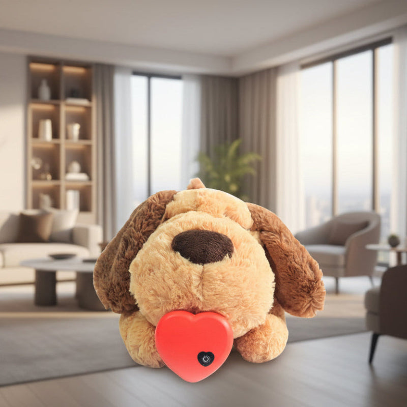Plush Puppy with Soothing Heartbeat
