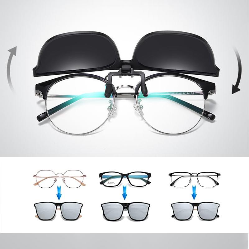 Polarized Flip-Up Clip-On Sunglasses
