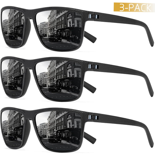 Polarized Sunglasses Set with UV Protection - 3-Pack