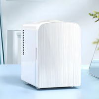 Portable 4-Liter Mini Fridge with Freezer – Compact Refrigerator for Skincare and Snacks in White