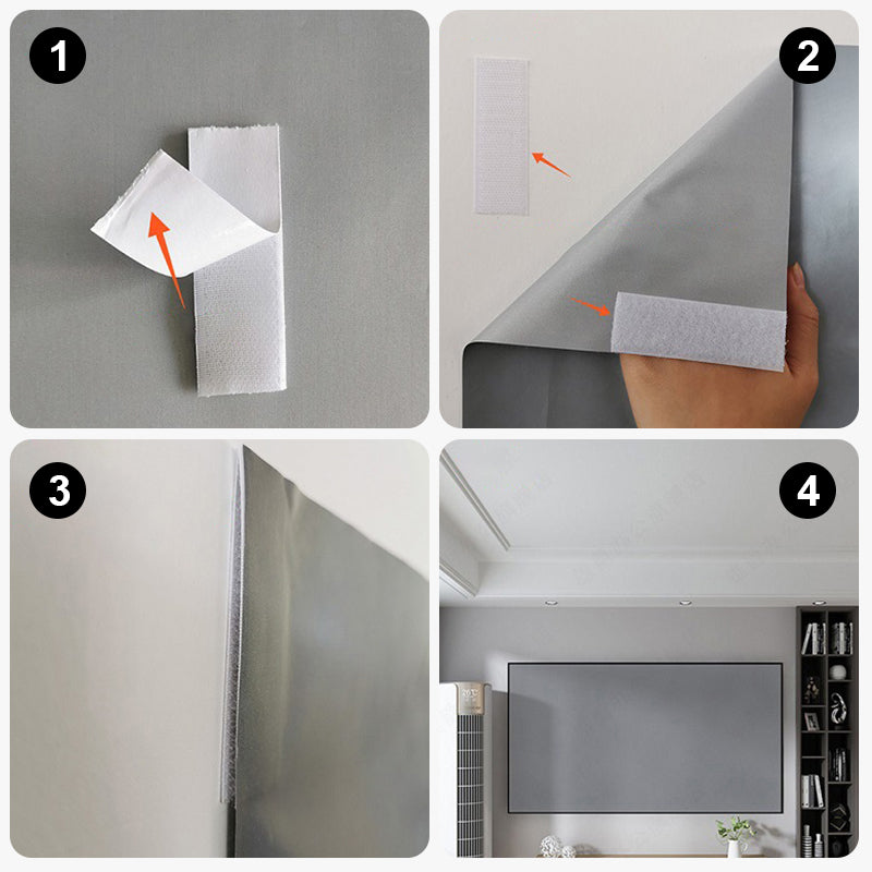 Portable 4K Folding Projection Screen with Anti-Light Surface