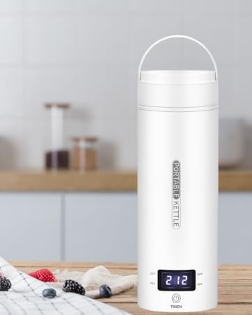 Portable Electric Travel Kettle - Compact Stainless Steel Smart Kettle with LCD Display