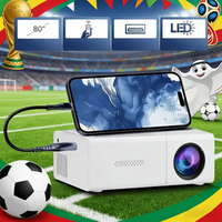 Portable Mini Projector with 720P HD Resolution and USB Connectivity for Indoor and Outdoor Use