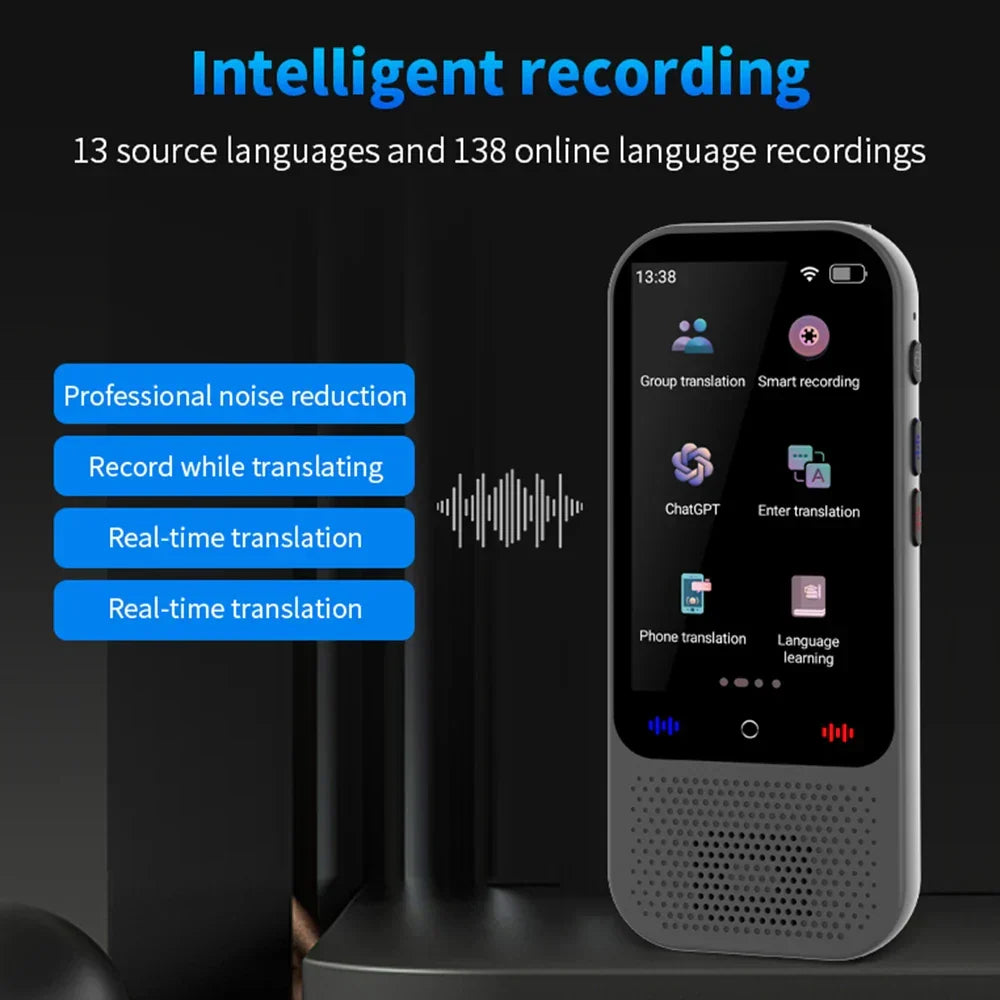 Portable Voice Translator with 138 Languages and Offline Support