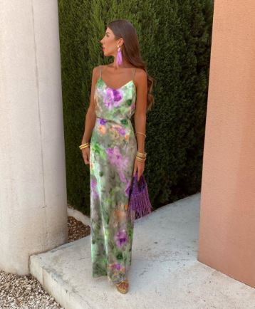 Printed Maxi Dress - Elegant & Sexy