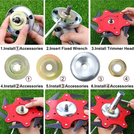 Professional Flexible 6-Blade Trimmer Head