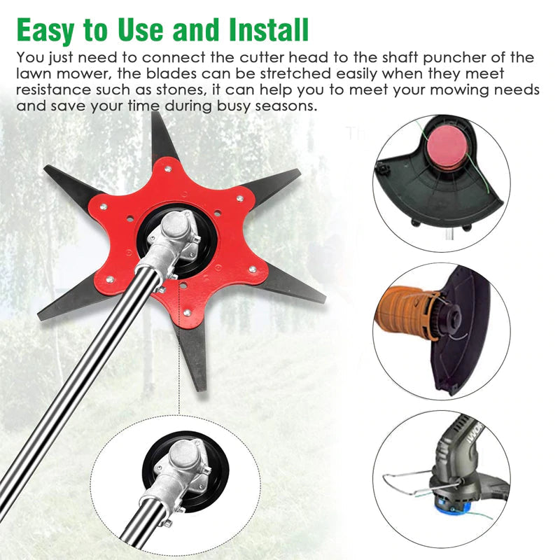 Professional Flexible 6-Blade Trimmer Head