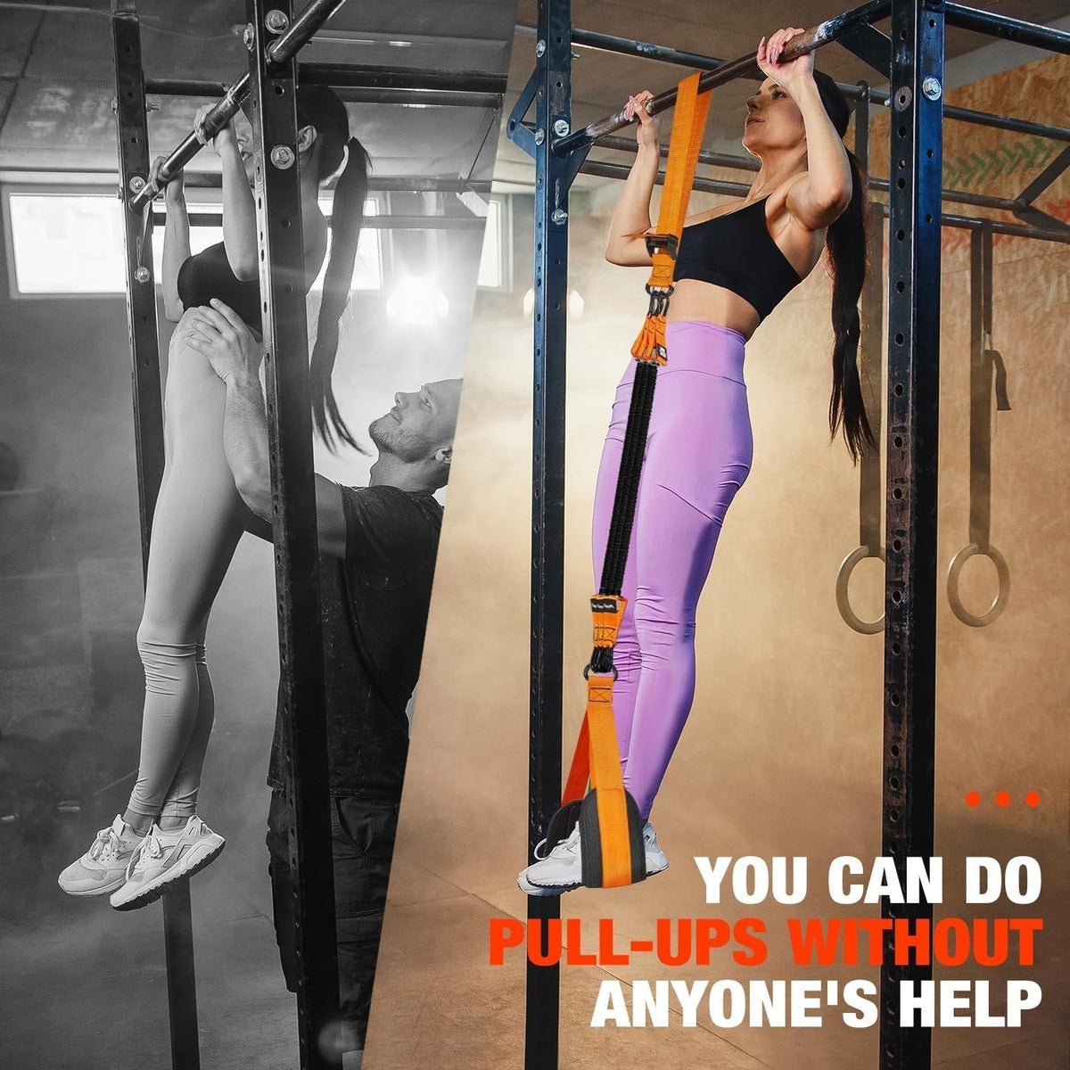 Pull-Up Assist Bands with Dual Foot System