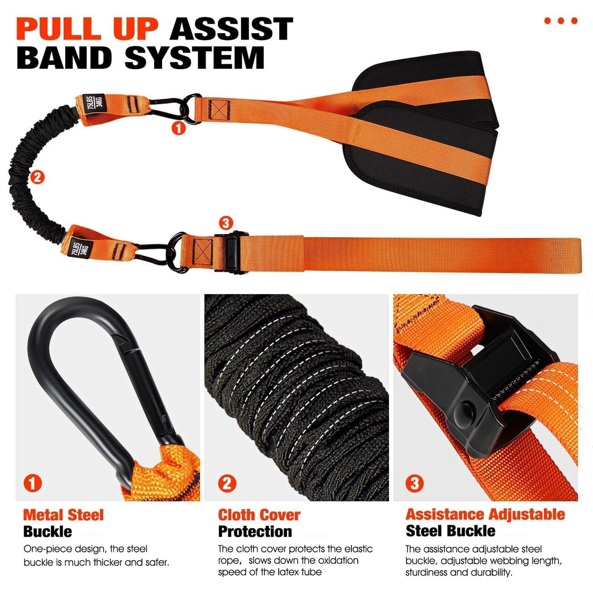 Pull-Up Assist Bands with Dual Foot System