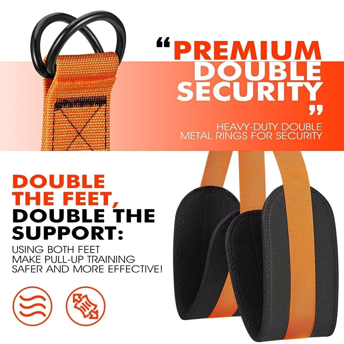 Pull-Up Assist Bands with Dual Foot System