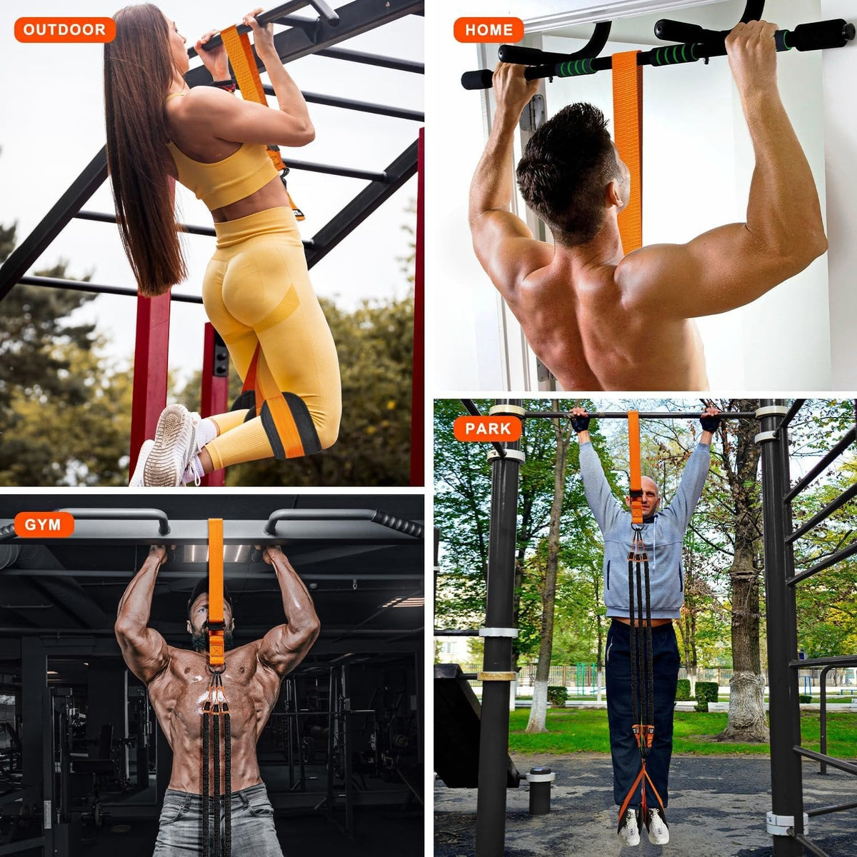 Pull-Up Assist Bands with Dual Foot System