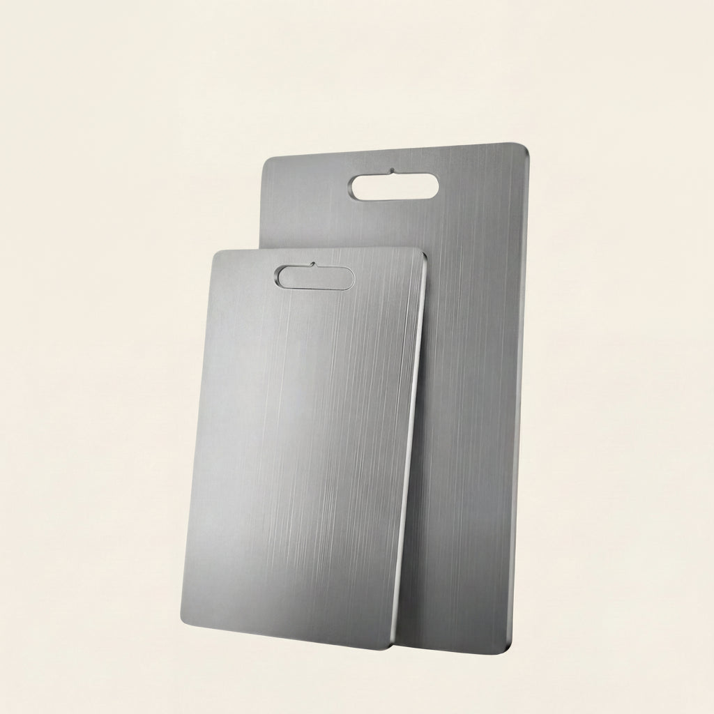 Pure Titanium Cutting Board for Microplastic-Free Food Prep