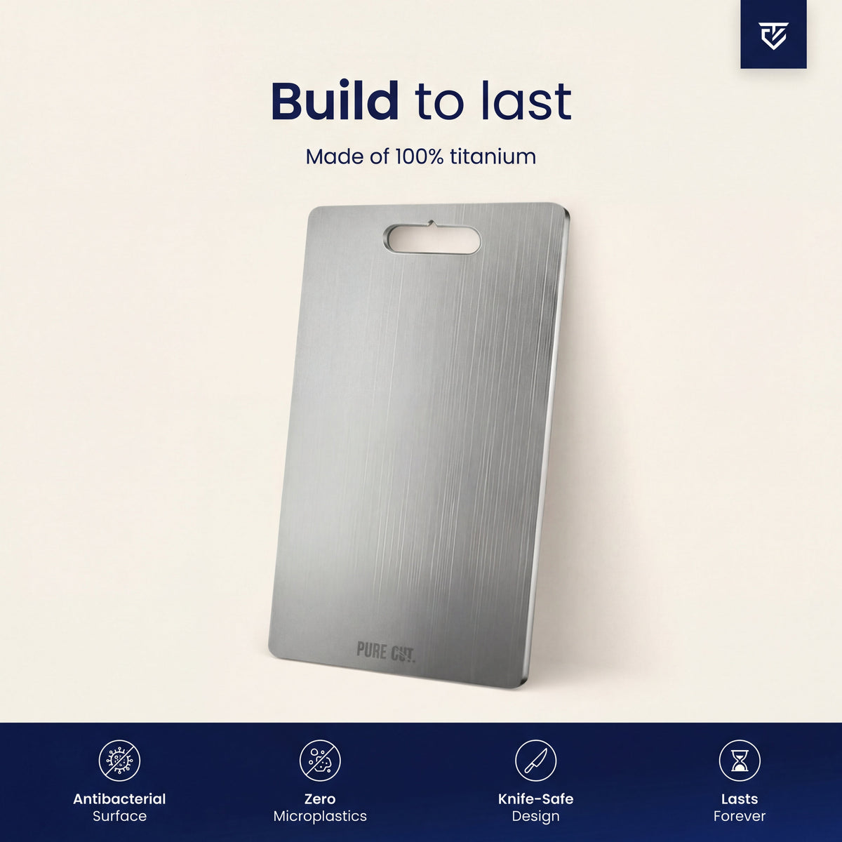 Pure Titanium Cutting Board for Microplastic-Free Food Prep