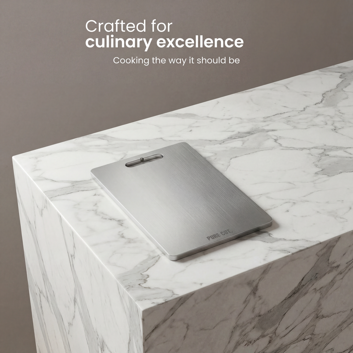 Pure Titanium Cutting Board for Microplastic-Free Food Prep