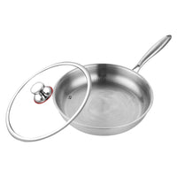 Pure Titanium Frying Pan with Hammered Texture – Naturally Non-Stick, Uncoated, Induction Compatible