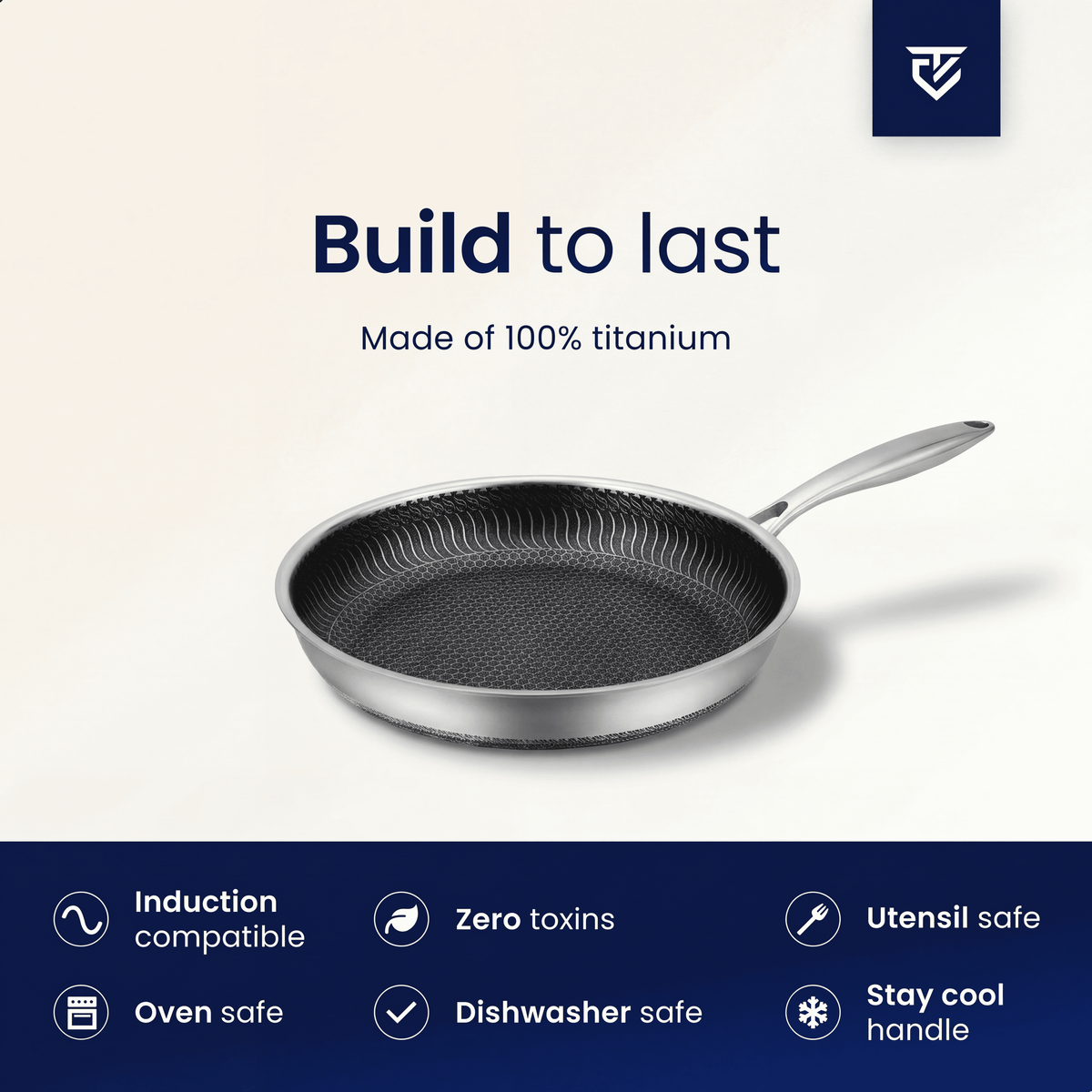 Pure Titanium Non-Stick Frying Pan