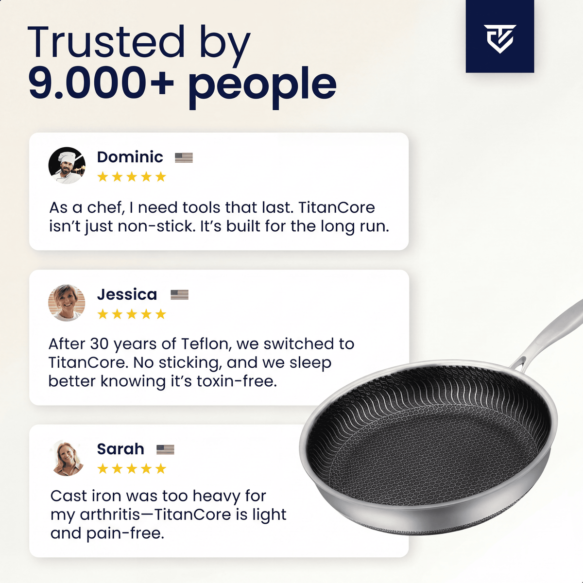 Pure Titanium Non-Stick Frying Pan