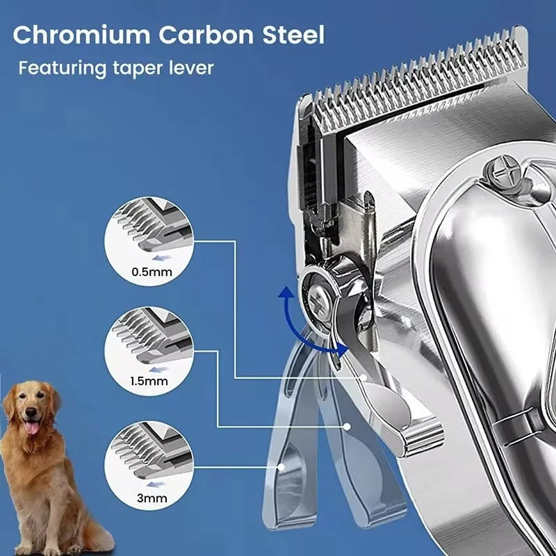 Rechargeable Metal Dog Hair Clipper - Precision Pet Trimmer