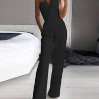 Red Sleeveless Jumpsuit