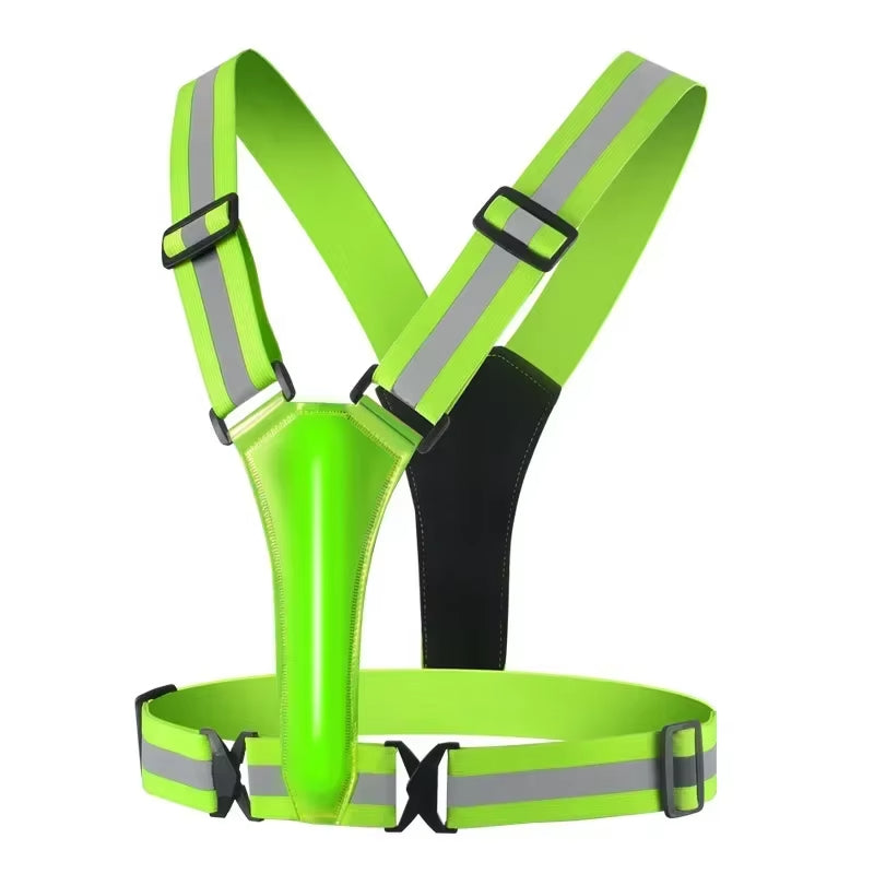 Reflective Running Vest Gear - Rechargeable & High-Visibility for Cycling and Walking