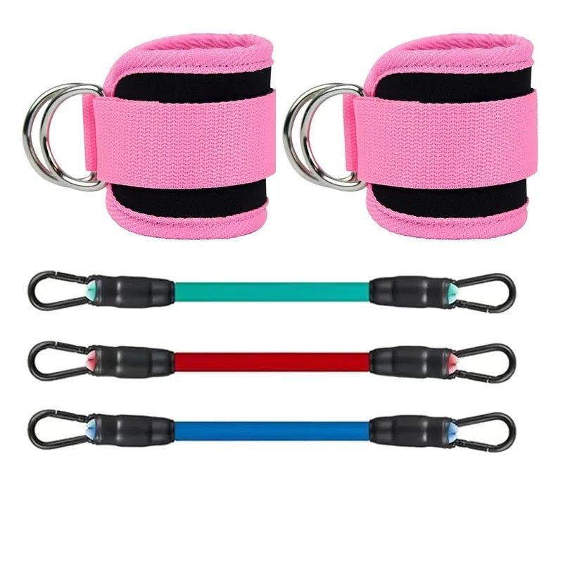 Resistance Bands for Legs and Hips with Adjustable Ankle Straps